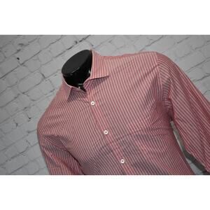 Billy Reid Shirt Mens Size XL Standard Fit Button Up Dress Cotton Reddish Pink